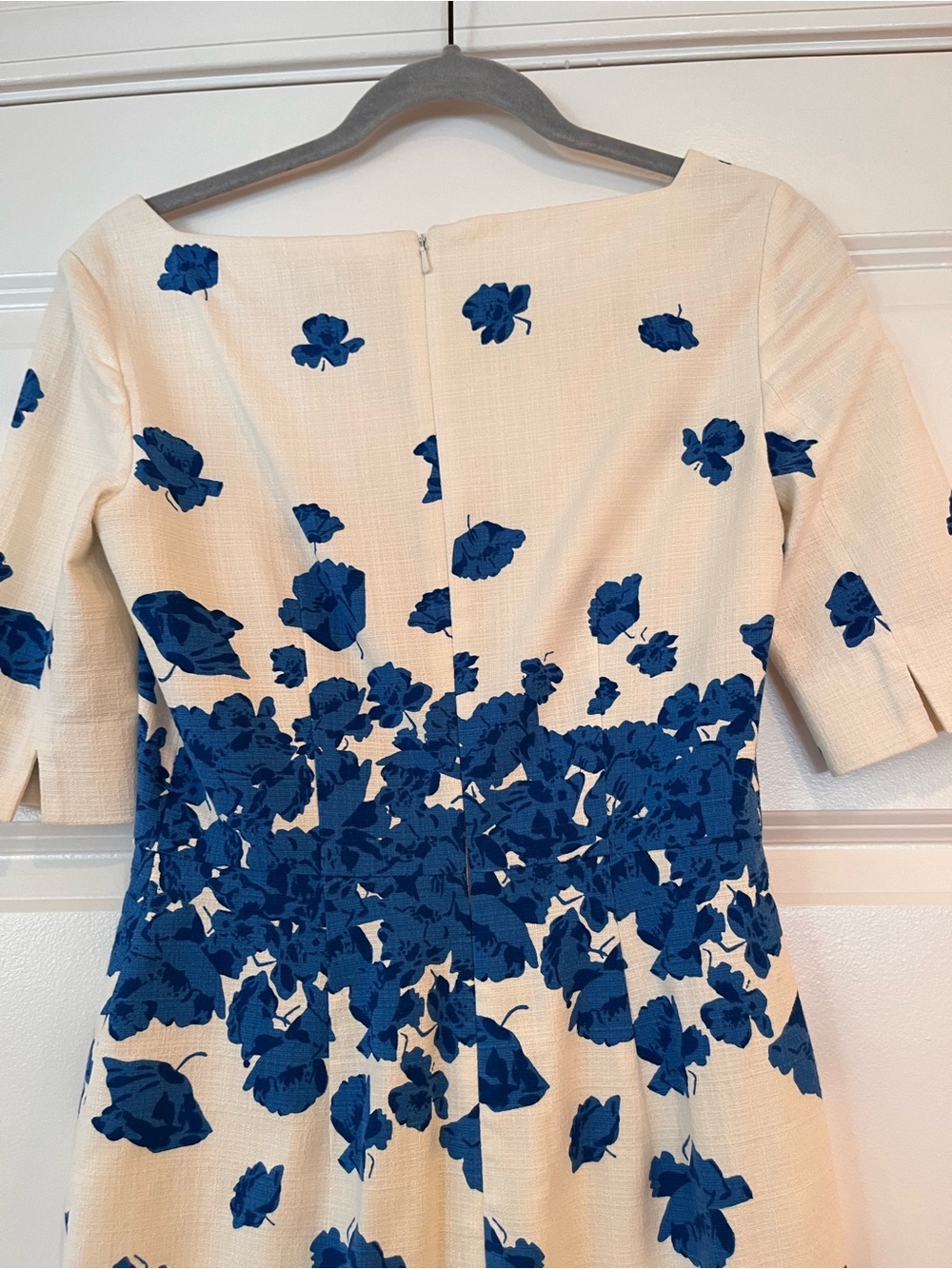 L.K. Bennett Lasa Dress US 2 Blue White Poppy ASO Kate Middleton Floral Pristine - Picture 11 of 15